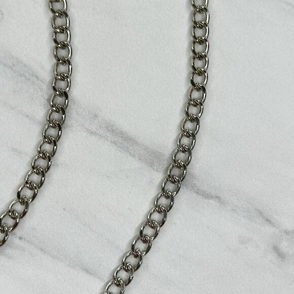 Silver Tone Skinny Chain Link Purse Handbag Bag Replacement Strap - Picture 3 of 13